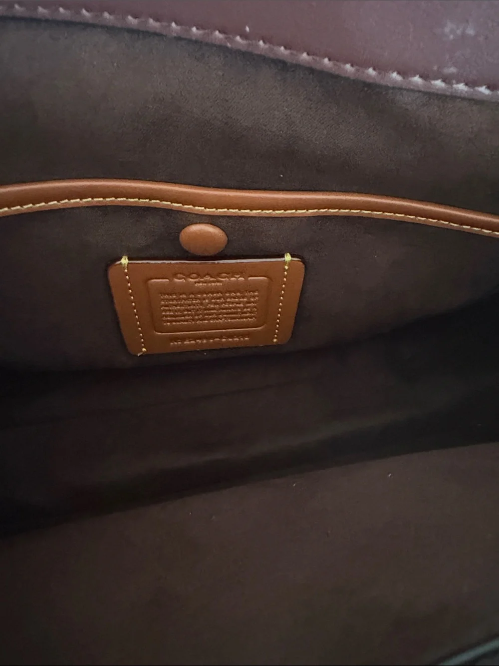 Coach Deep Brown Leather Dome Satchel